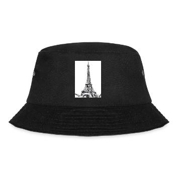 Eiffelturm-Gemälde - Bucket Hat - Schwarz - Vorne - Lela (165cm)