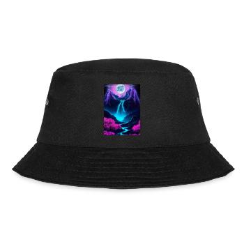 Mystischer Wasserfall - Bucket Hat - Schwarz - Vorne - Lela (165cm)