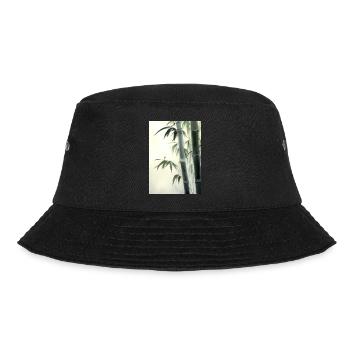 Bambus - Bucket Hat - Schwarz - Vorne - Lela (165cm)