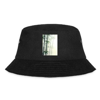 Bambus - Bucket Hat - Schwarz - Vorne - Lela (165cm)