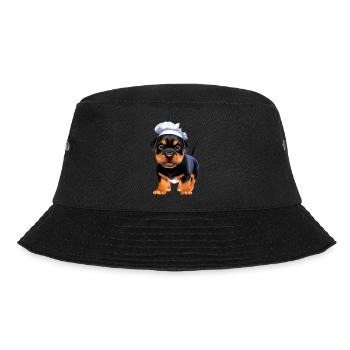 Rottweiler Gastronom Hunde Kochen Hund Hundewelpe - Bucket Hat - Schwarz - Vorne - Lela (165cm)