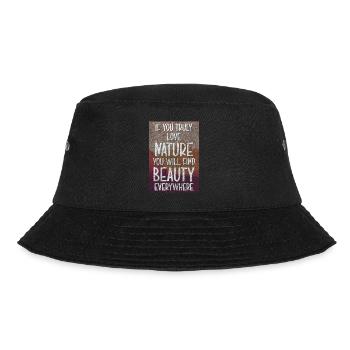 Forest Camping Animals - Bucket Hat - black - Front - Lela (165cm)