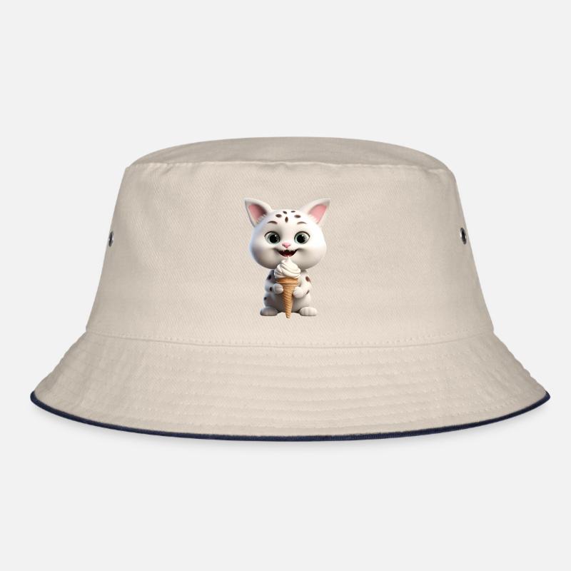Katze mit Eis Bucket Hat