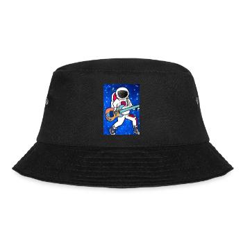 Astronaut spielt Gitarre - Bucket Hat - Schwarz - Vorne - Lela (165cm)