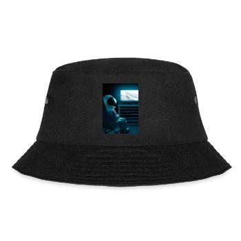 Astronaut sieht fern - Bucket Hat - Schwarz - Vorne - Lela (165cm)
