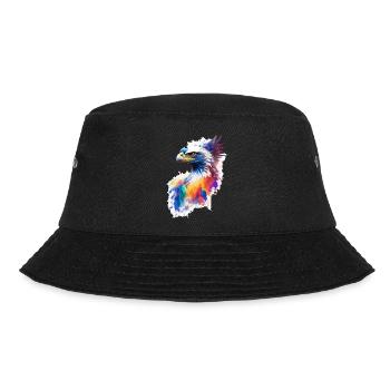 Adler Wasserfarbe - Bucket Hat - Schwarz - Vorne - Lela (165cm)