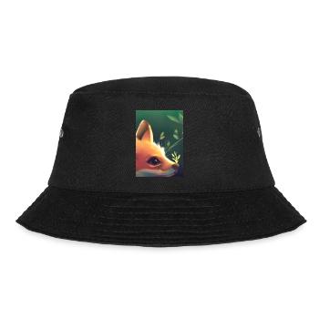 Niedliche Fuchs-Malerei - Bucket Hat - Schwarz - Vorne - Lela (165cm)