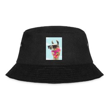 Ferienmode Lama - Bucket Hat - Schwarz - Vorne - Lela (165cm)
