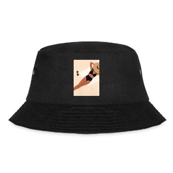 Frauen Sommerhut Bikini - Bucket Hat - Schwarz - Vorne - Lela (165cm)
