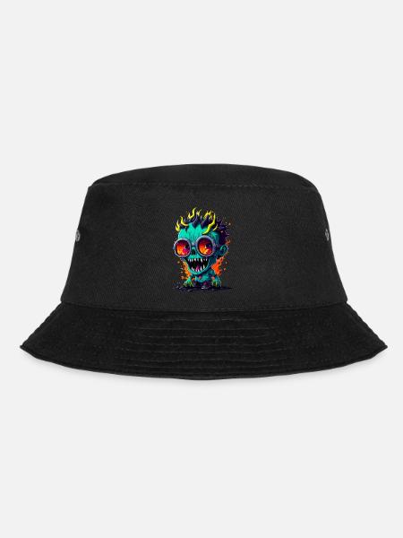 Bunter cooler Zombie - Bucket Hat - Schwarz