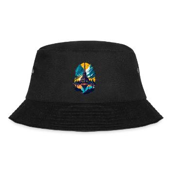 Abstrakter Turm von Paris - Bucket Hat - Schwarz - Vorne - Lela (165cm)