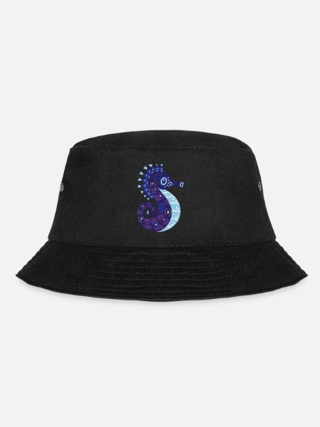 Meerestiere - Bucket Hat - Schwarz