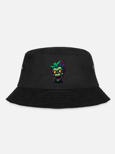 Bunter cooler Zombie - Bucket Hat - Schwarz