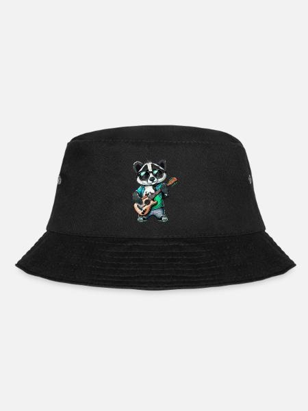 Panda Wippe - Bucket Hat - Schwarz