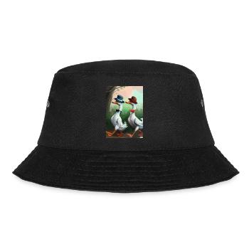 Zwei Enten - Bucket Hat - Schwarz - Vorne - Lela (165cm)