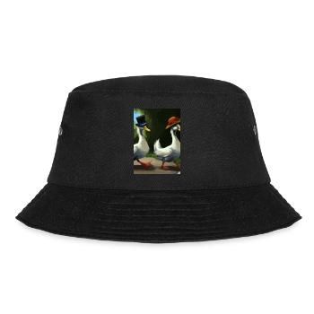 Zwei Enten - Bucket Hat - Schwarz - Vorne - Lela (165cm)