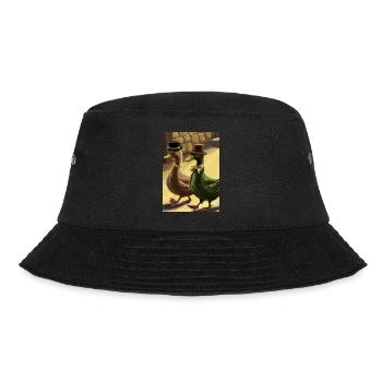 Zwei Enten - Bucket Hat - Schwarz - Vorne - Lela (165cm)
