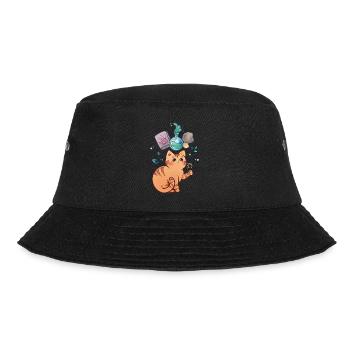 Kleine Magier Katze - Bucket Hat - Schwarz - Vorne - Lela (165cm)