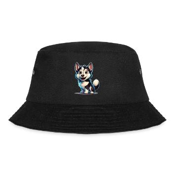 Cartoon Husky - Bucket Hat - black - Front - Lela (165cm)