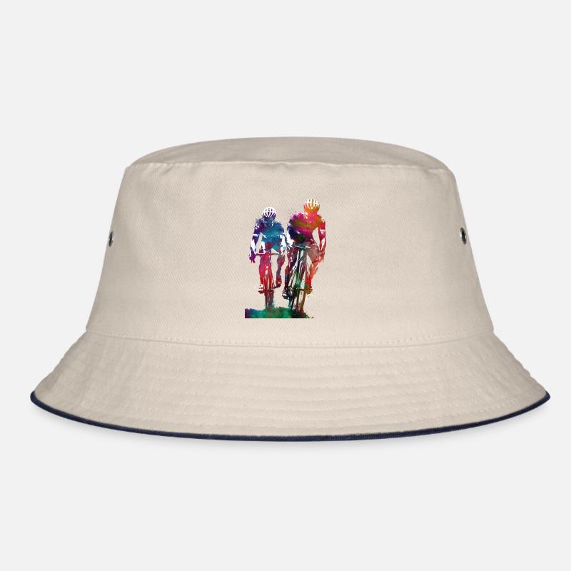 Two cyclers sport art Bucket Hat
