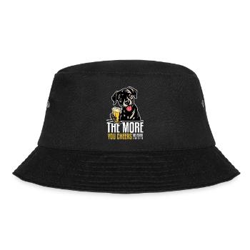 Fröhliches Bier von humorvollen Welpen, die sagen - Bucket Hat - Schwarz - Vorne - Lela (165cm)