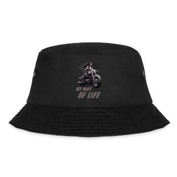 Motorradfahrerin My Way Of Life - Bucket Hat - Schwarz - Vorne - Lela (165cm)