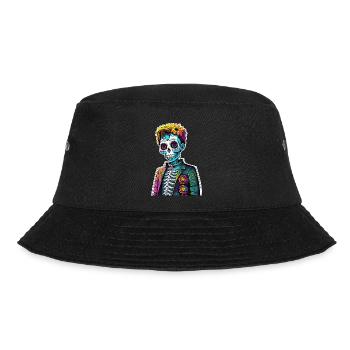 Colored Dia de los Muertos Kid - Bucket Hat - black - Front - Lela (165cm)