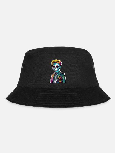 Farbiger Dia de los Muertos Kid - Bucket Hat - Schwarz