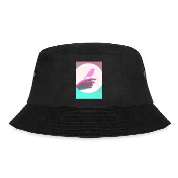 Retro-Vogel - Bucket Hat - Schwarz - Vorne - Lela (165cm)