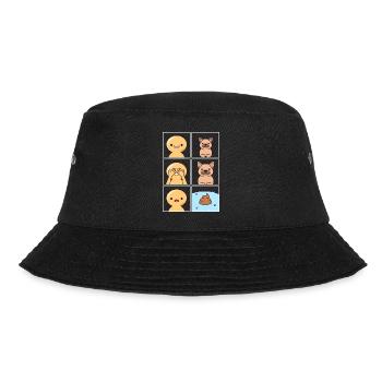 Dog Poop Design for Dog Owners - Bucket Hat - black - Front - Lela (165cm)