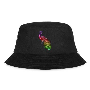 peacock bird colorful beautiful fantasy colorful - Bucket Hat - black - Front - Lela (165cm)