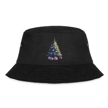 Glowing Christmas Tree - Bucket Hat - black - Front - Lela (165cm)