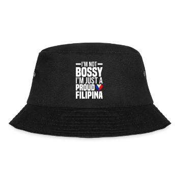Philippinisch | Philippinen Filipino Meer Geschenk - Bucket Hat - Schwarz - Vorne - Lela (165cm)
