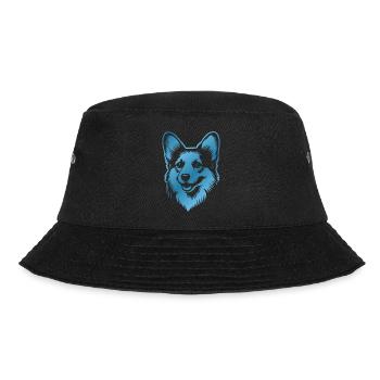 Corgi Drawing Dog Head - Bucket Hat - black - Front - Lela (165cm)