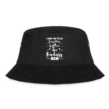 Alleinerziehend Team Verantwortung - Bucket Hat - Schwarz - Vorne - Lela (165cm)