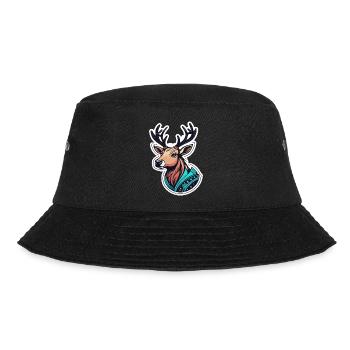 Reindeer Christmas Illustration - Bucket Hat - black - Front - Lela (165cm)