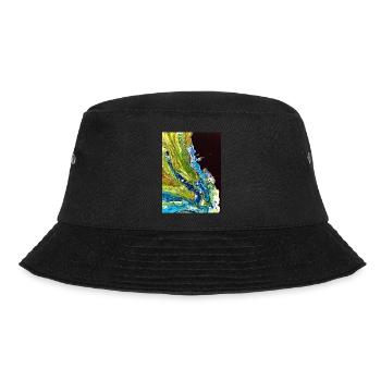 Abstrkte Landschaft - Bucket Hat - Schwarz - Vorne - Lela (165cm)