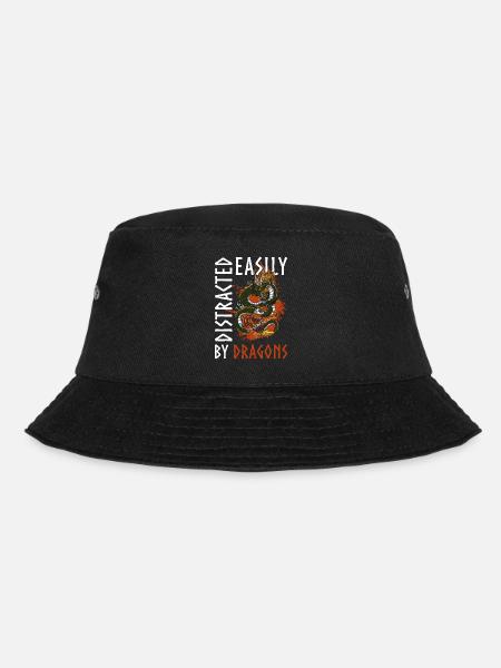 Dragon Mythology Books Creature - Bucket Hat - black