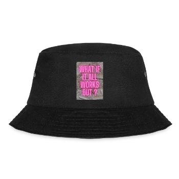 What if it all works out ? - Bucket Hat - Schwarz - Vorne - Lela (165cm)