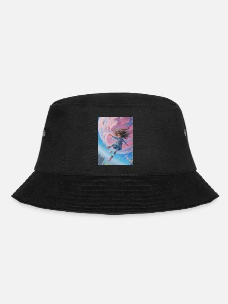 A girl falling into earth - Bucket Hat - Schwarz