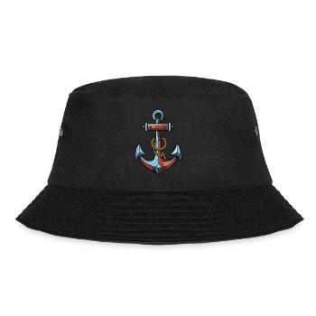 Anchor Icon Harbor - Bucket Hat - black - Front - Lela (165cm)