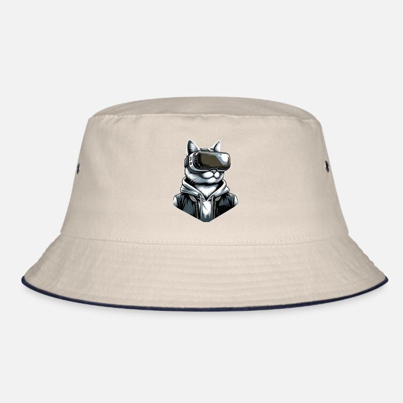 Katze VR-Brille Virtual Reality Bucket Hat