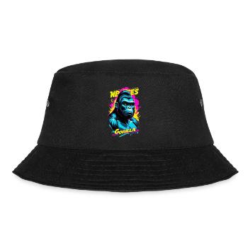 Gorilla mit Goldkette - Bucket Hat - Schwarz - Vorne - Lela (165cm)