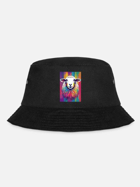 Buntes Schaf - Bucket Hat - Schwarz