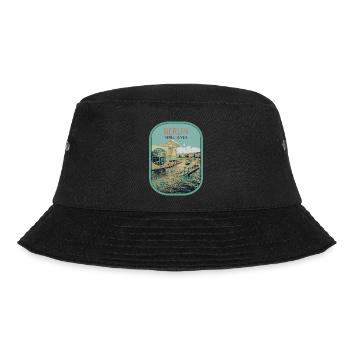 Moderne Architektur Berlin Illustration - Bucket Hat - Schwarz - Vorne - Lela (165cm)