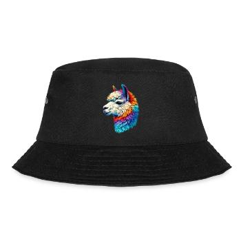 Alpaka - Bucket Hat - Schwarz - Vorne - Lela (165cm)