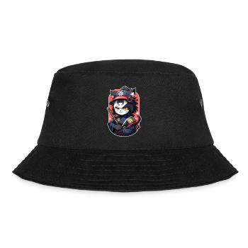 Ninja Cat - Samurai Kitten - Bucket Hat - black - Front - Lela (165cm)