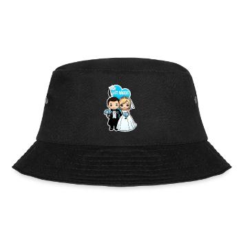 Just Married - Zur Hochzeit - Bucket Hat - Schwarz - Vorne - Lela (165cm)