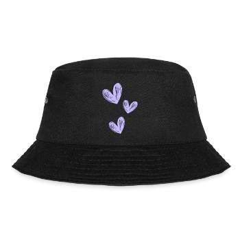 Love purple - Bucket Hat - Schwarz - Vorne - Lela (165cm)