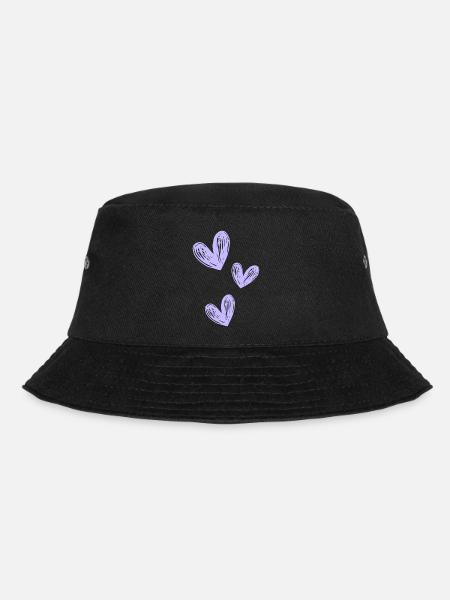 Love purple - Bucket Hat - Schwarz